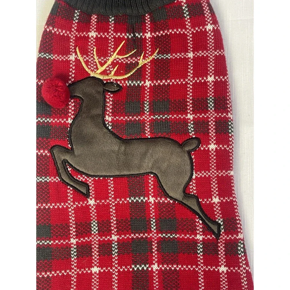 DUKE & DAISY Rudolph The Red Nose Raindeer Holiday Dog Sweater Sz L & XL New